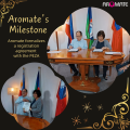 Aromate\\\'s Milestone<br>Established the assembling in the Philippines